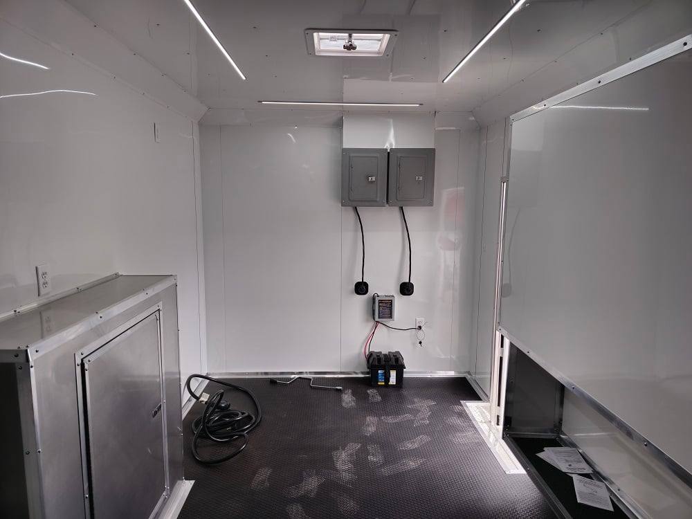 8.5' X 32' Blue Video Game Arcade Concession Trailer
