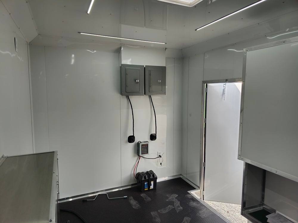 8.5' X 32' Blue Video Game Arcade Concession Trailer