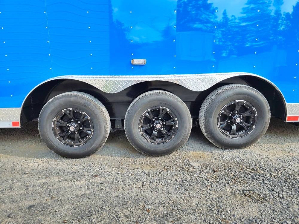 8.5' X 32' Blue Video Game Arcade Concession Trailer