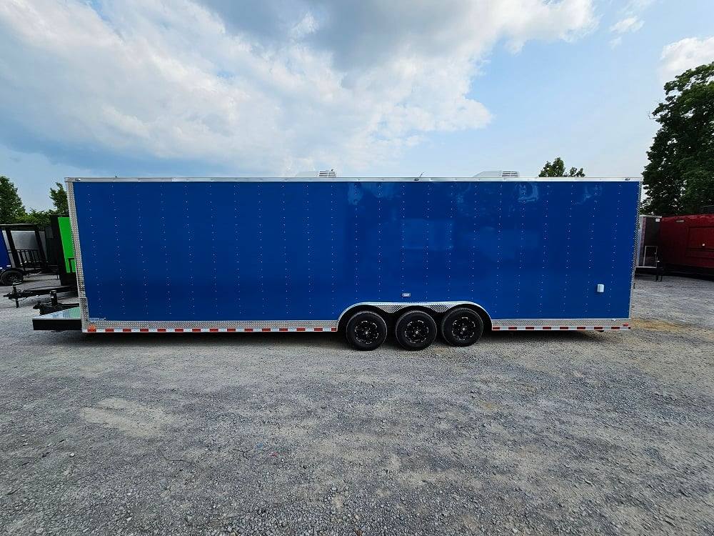 8.5' X 32' Blue Video Game Arcade Concession Trailer