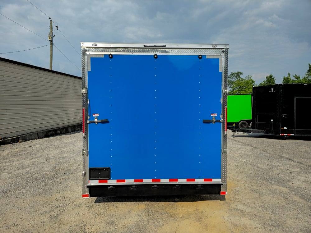 8.5' X 32' Blue Video Game Arcade Concession Trailer
