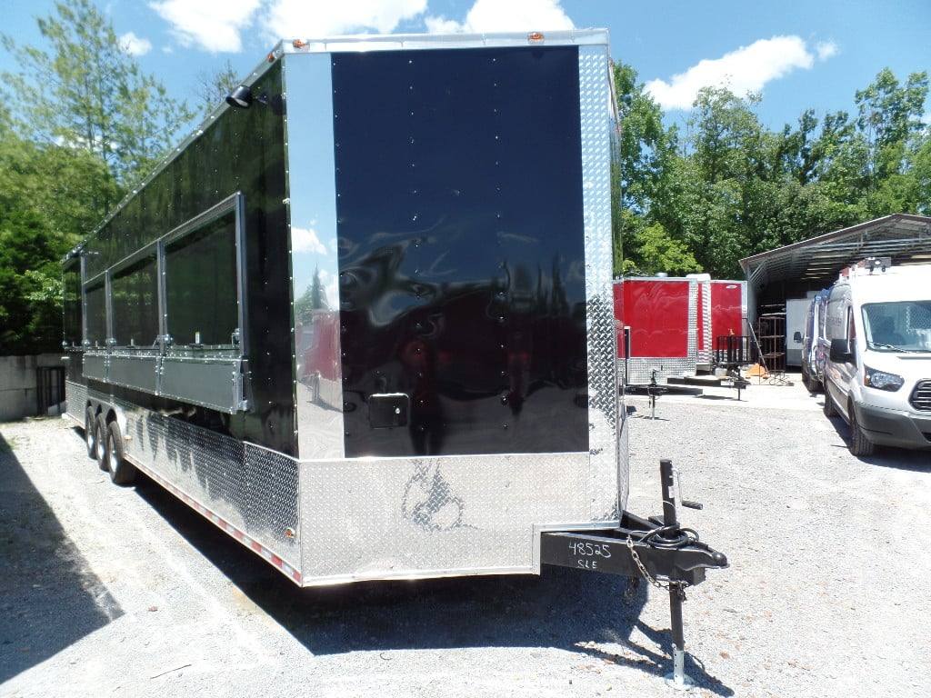 933-8.5-x-32-concession-black-bbq-food-trailer-with-appliances-22.jpg 8.5' x 32' Concession Black BBQ Food Trailer With Appliances