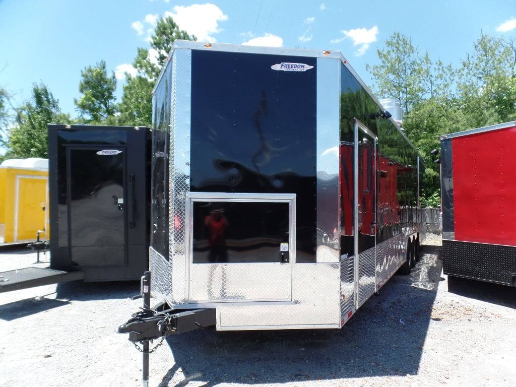 933-8.5-x-32-concession-black-bbq-food-trailer-with-appliances-23.jpg 8.5' x 32' Concession Black BBQ Food Trailer With Appliances