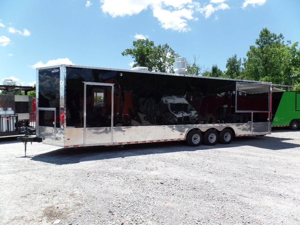 933-8.5-x-32-concession-black-bbq-food-trailer-with-appliances-26.jpg 8.5' x 32' Concession Black BBQ Food Trailer With Appliances