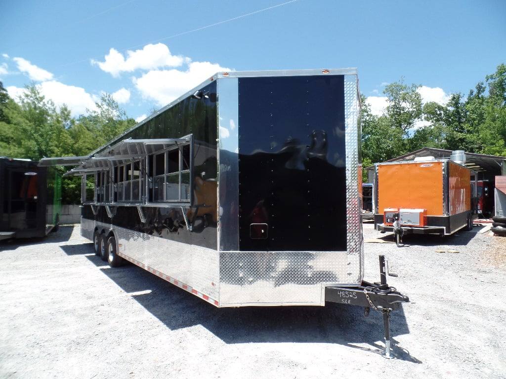 933-8.5-x-32-concession-black-bbq-food-trailer-with-appliances-29.jpg 8.5' x 32' Concession Black BBQ Food Trailer With Appliances