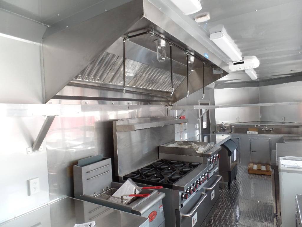 933-8.5-x-32-concession-black-bbq-food-trailer-with-appliances-6.jpg 8.5' x 32' Concession Black BBQ Food Trailer With Appliances