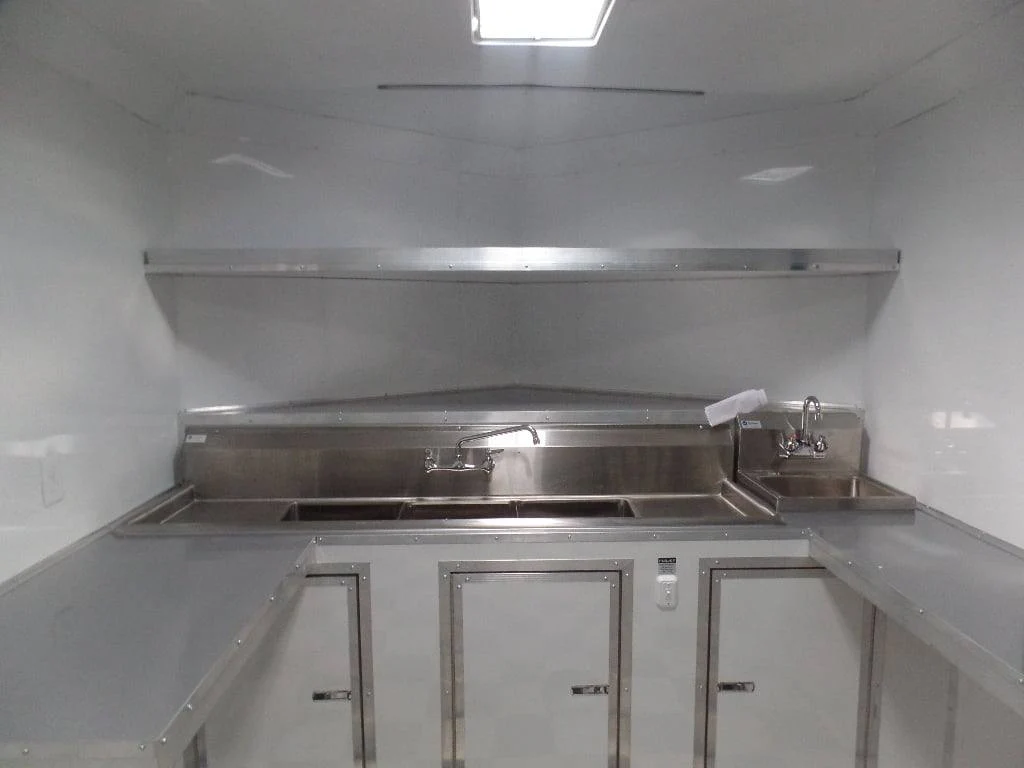 8.5' x 32' Lime Green Catering BBQ Food Event Concession Trailer