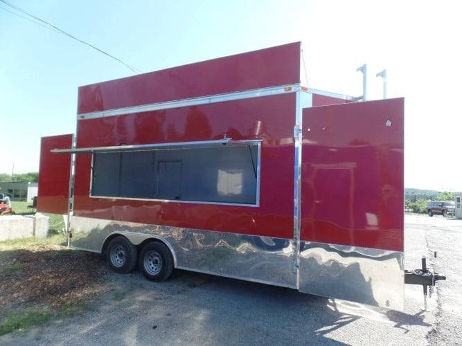 94-8.5-x-16-concession-food-event-catering-trailer-red-10.jpg 8.5' x 16' Concession Food Event Catering Trailer Red