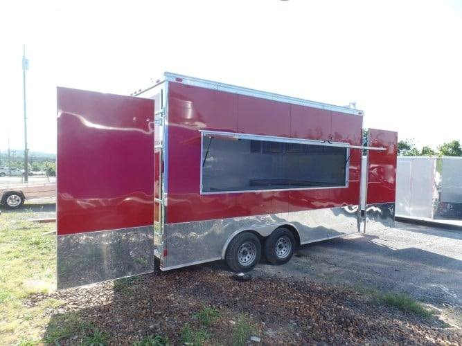 94-8.5-x-16-concession-food-event-catering-trailer-red-20.jpg 8.5' x 16' Concession Food Event Catering Trailer Red