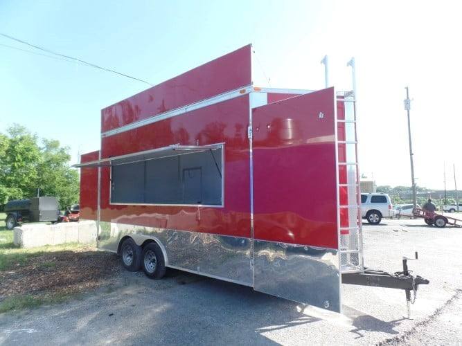94-8.5-x-16-concession-food-event-catering-trailer-red-27.jpg 8.5' x 16' Concession Food Event Catering Trailer Red