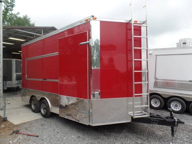 94-8.5-x-16-concession-food-event-catering-trailer-red-3.jpg 8.5' x 16' Concession Food Event Catering Trailer Red