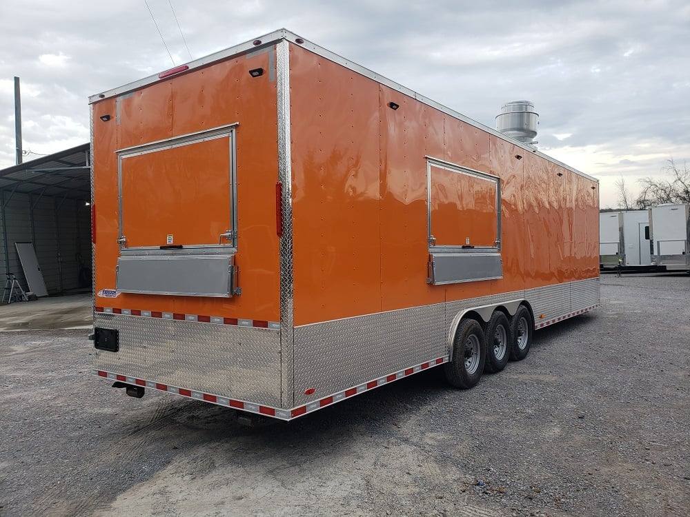 940-8.5-x-32-orange-catering-food-vending-concession-trailer-5.jpg 8.5' x 32' Orange Catering Food Vending Concession Trailer