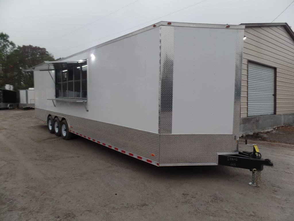 943-8.5-x-32-white-food-concession-trailer-with-appliances-5.jpg 8.5' x 32' White Food Concession Trailer With Appliances