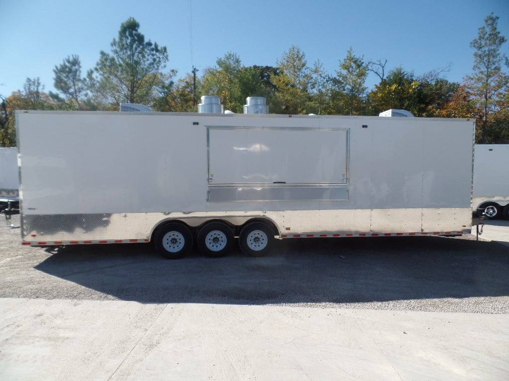 944-8.5-x-32-white-fully-enclosed-food-concession-trailer-1.jpg 8.5' x 32' White Fully Enclosed Food Concession Trailer