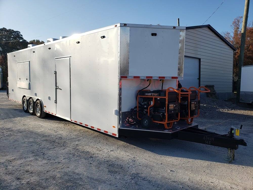 947-8.5-x-32-white-vending-concession-food-trailer-with-appliances-1.jpg 8.5' x 32' White Vending Concession Food Trailer With Appliances