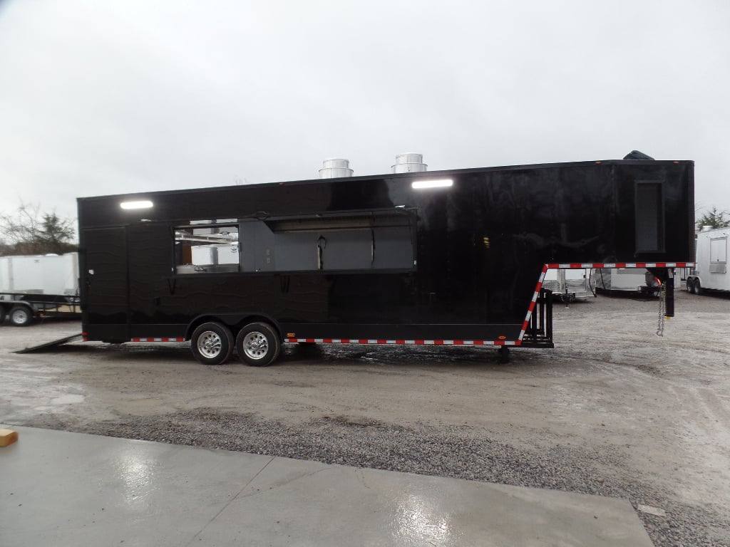 949-8.5-x-34-black-goose-neck-concession-food-trailer-1.jpg 8.5' x 34' Black Goose Neck Concession Food Trailer