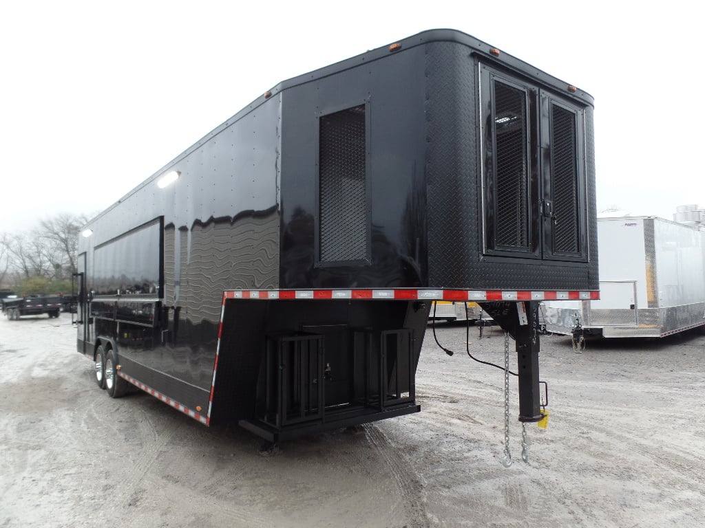 949-8.5-x-34-black-goose-neck-concession-food-trailer-3.jpg 8.5' x 34' Black Goose Neck Concession Food Trailer