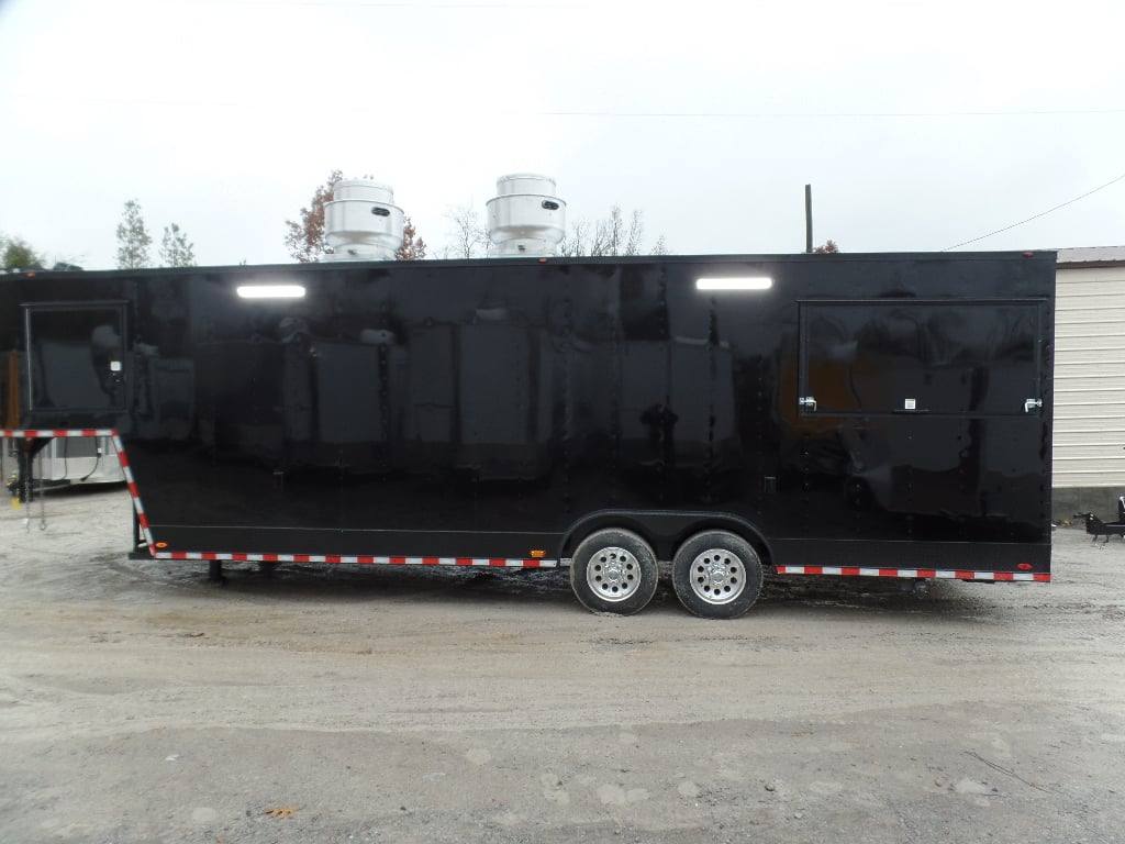 949-8.5-x-34-black-goose-neck-concession-food-trailer-5.jpg 8.5' x 34' Black Goose Neck Concession Food Trailer