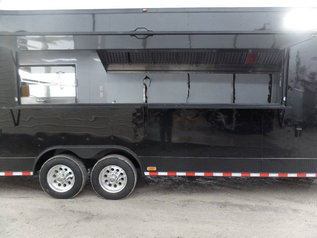 949-8.5-x-34-black-goose-neck-concession-food-trailer-7.jpg 8.5' x 34' Black Goose Neck Concession Food Trailer