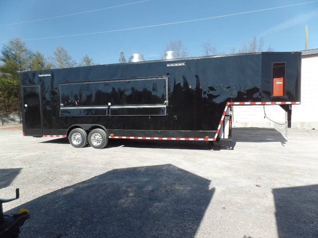 950-8.5-x-34-black-goose-neck-concession-food-trailer-with-appliances-10.jpg 8.5' x 34' Black Goose Neck Concession Food Trailer With Appliances