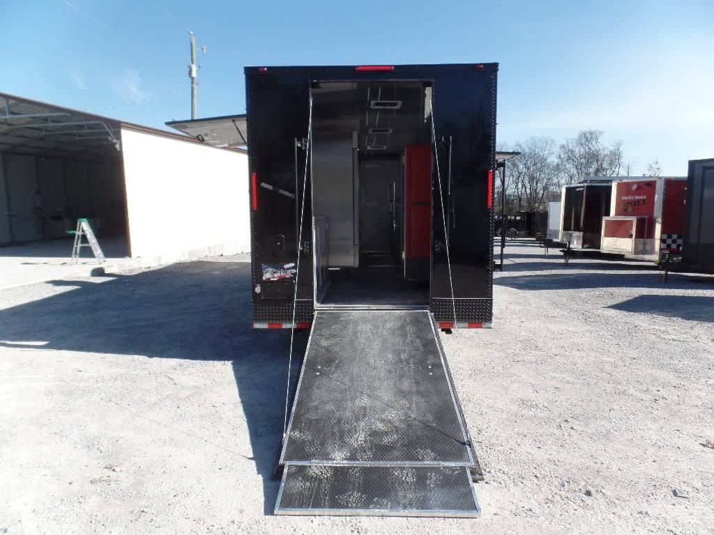 950-8.5-x-34-black-goose-neck-concession-food-trailer-with-appliances-13.jpg 8.5' x 34' Black Goose Neck Concession Food Trailer With Appliances