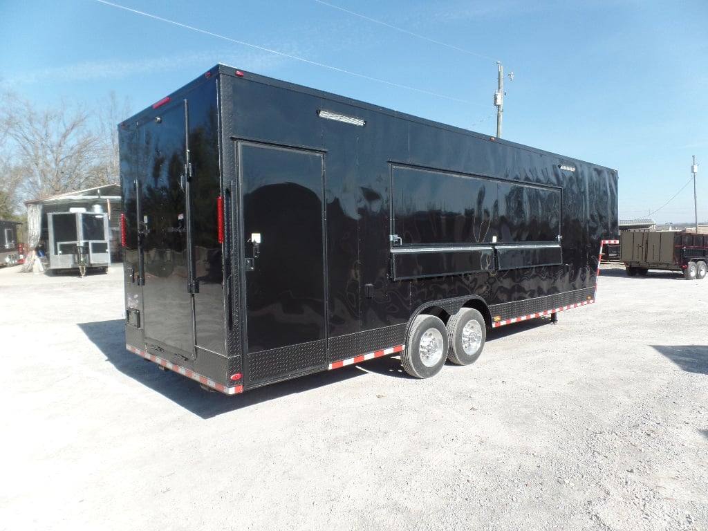 950-8.5-x-34-black-goose-neck-concession-food-trailer-with-appliances-22.jpg 8.5' x 34' Black Goose Neck Concession Food Trailer With Appliances