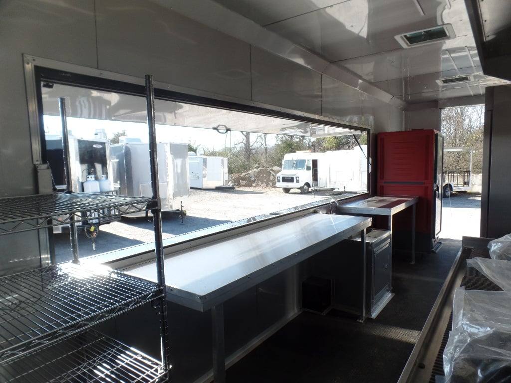 950-8.5-x-34-black-goose-neck-concession-food-trailer-with-appliances-26.jpg 8.5' x 34' Black Goose Neck Concession Food Trailer With Appliances