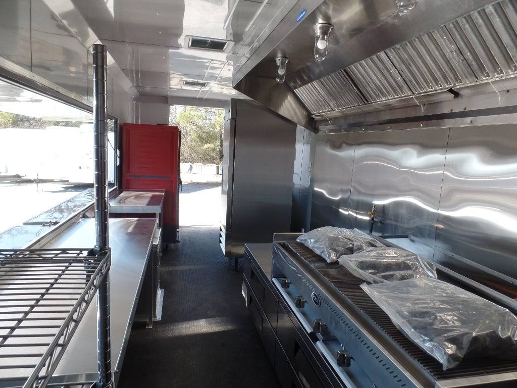 950-8.5-x-34-black-goose-neck-concession-food-trailer-with-appliances-28.jpg 8.5' x 34' Black Goose Neck Concession Food Trailer With Appliances