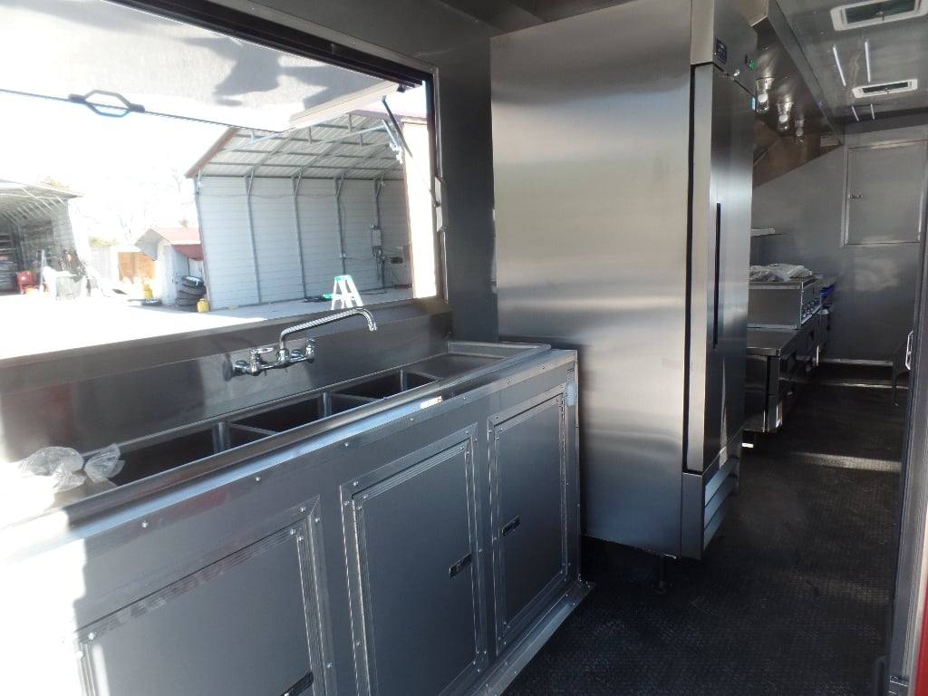 950-8.5-x-34-black-goose-neck-concession-food-trailer-with-appliances-35.jpg 8.5' x 34' Black Goose Neck Concession Food Trailer With Appliances