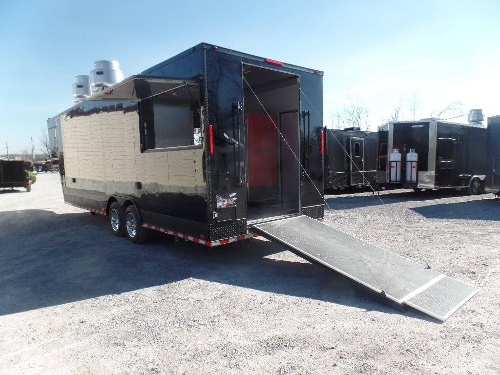 950-8.5-x-34-black-goose-neck-concession-food-trailer-with-appliances-9.jpg 8.5' x 34' Black Goose Neck Concession Food Trailer With Appliances