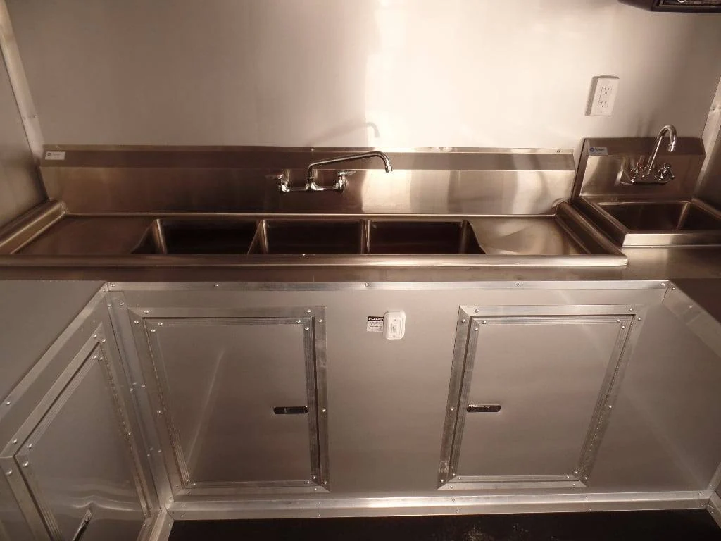 952-8.5-x-34-goose-neck-white-bbq-concession-food-trailer-20.webp 8.5' x 34' Goose-neck White BBQ Concession Food Trailer