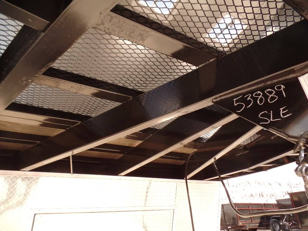 952-8.5-x-34-goose-neck-white-bbq-concession-food-trailer-3.jpg 8.5' x 34' Goose-neck White BBQ Concession Food Trailer