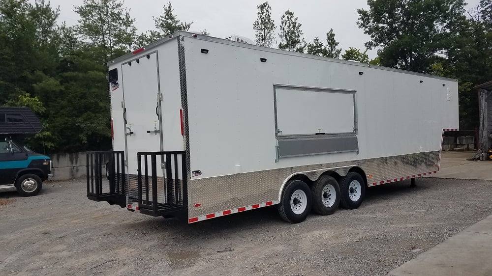 957-8.5-x-35-white-goose-neck-concession-food-trailer-10.jpg 8.5' x 35' White Goose-neck Concession Food Trailer