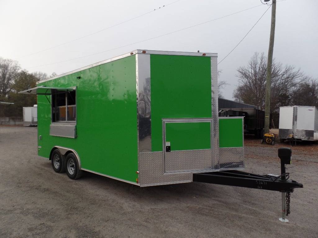 96-8.5-x-16-concession-food-trailer-electric-green-3.jpg 8.5' x 16' Concession Food Trailer Electric Green