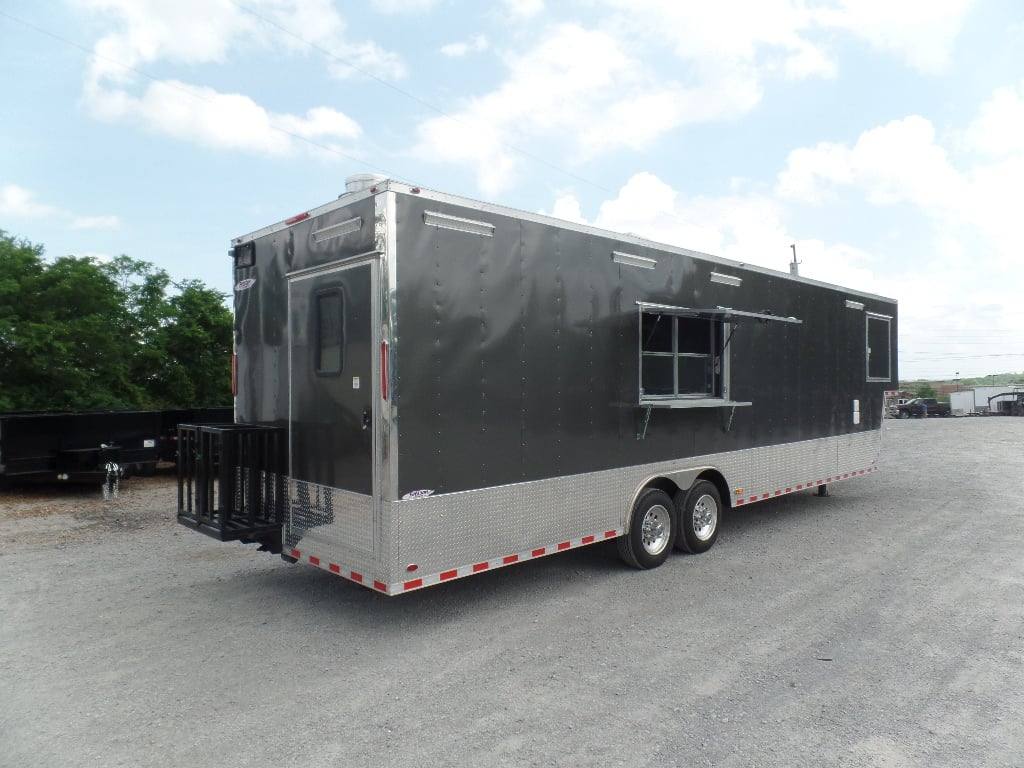 961-8.5-x-36-gooseneck-charcoal-grey-concession-food-catering-trailer-1.jpg 8.5' x 36' Gooseneck Charcoal Grey Concession Food Catering Trailer