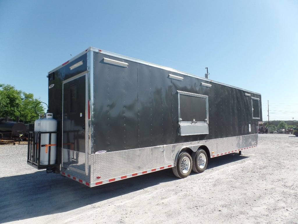 962-8.5-x-36-gooseneck-charcoal-grey-concession-food-trailer-with-appliances-3.jpg 8.5' x 36' Gooseneck Charcoal Grey Concession Food Trailer With Appliances
