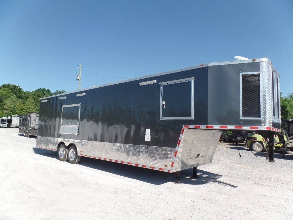 962-8.5-x-36-gooseneck-charcoal-grey-concession-food-trailer-with-appliances-6.jpg 8.5' x 36' Gooseneck Charcoal Grey Concession Food Trailer With Appliances