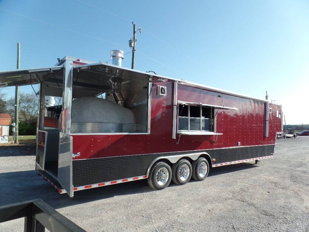 966-8.5-x-40-gooseneck-concession-pizza-food-trailer-with-appliances-2.jpg 8.5' x 40' Gooseneck Concession Pizza Food Trailer With Appliances