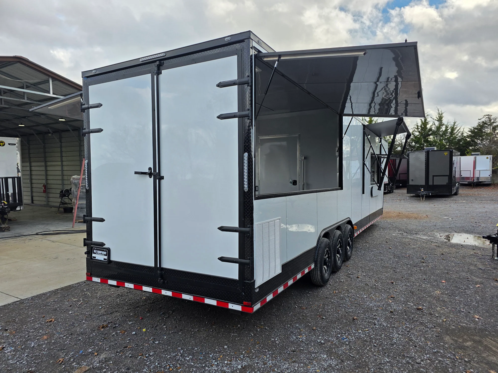 967-8.5-x-40-gooseneck-white-with-blackout-concession-trailer-food-event-catering-9.webp 8.5' X 40' Gooseneck White With Blackout Concession Trailer Food Event Catering