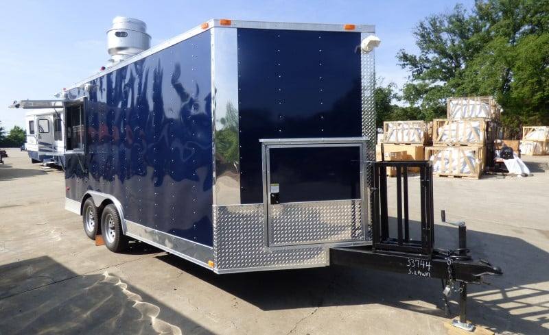 97-8.5-x-16-concession-food-trailer-indigo-blue-catering-event-22.jpg 8.5' x 16' Concession Food Trailer Indigo Blue Catering Event