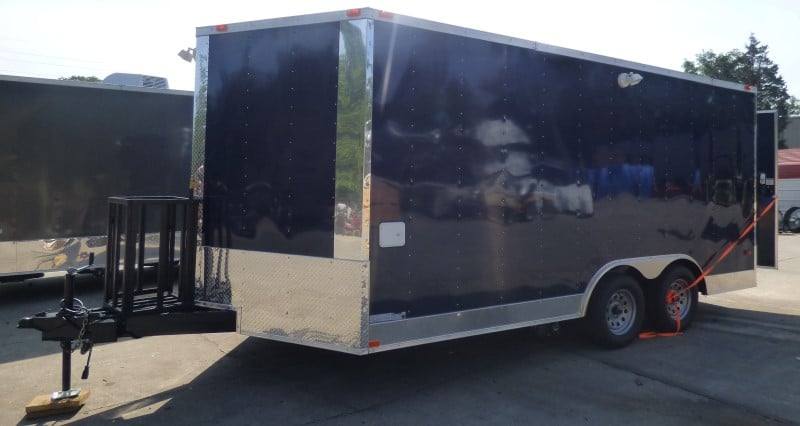 97-8.5-x-16-concession-food-trailer-indigo-blue-catering-event-5.jpg 8.5' x 16' Concession Food Trailer Indigo Blue Catering Event