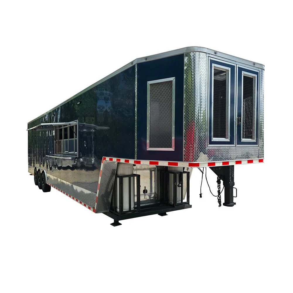 970-8.5-x-40-indigo-blue-gooseneck-concession-trailer-food-event-catering-1.webp 8.5' X 40' Indigo Blue Gooseneck Concession Trailer Food Event Catering