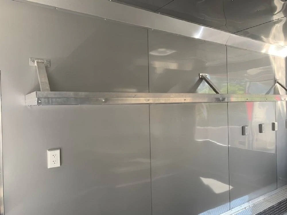 971-8.5-x-40-white-bbq-gooseneck-concession-food-trailer-16.webp 8.5' x 40' White BBQ Gooseneck Concession Food Trailer
