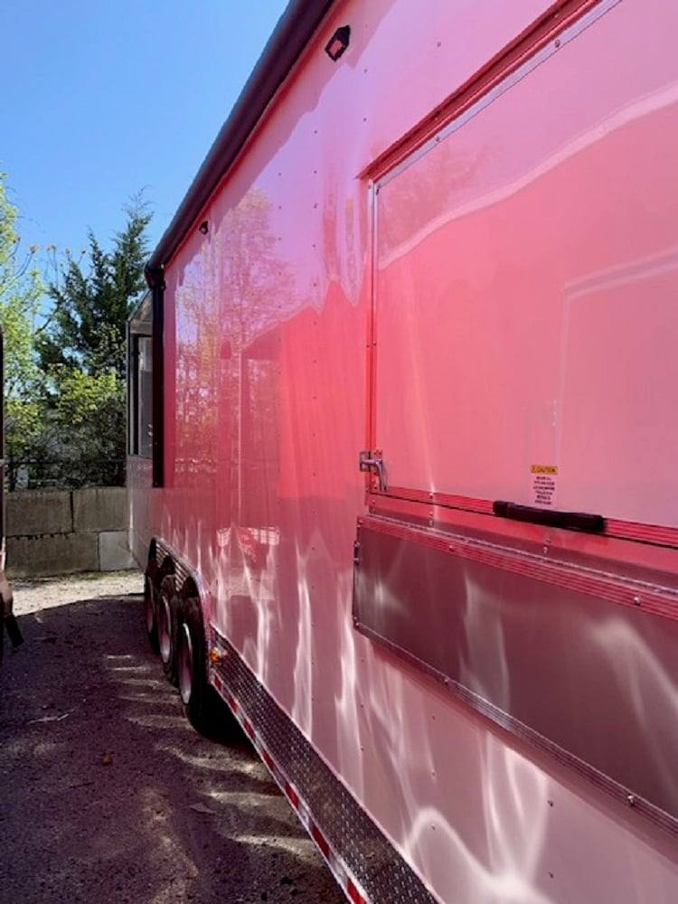 971-8.5-x-40-white-bbq-gooseneck-concession-food-trailer-17.jpg 8.5' x 40' White BBQ Gooseneck Concession Food Trailer