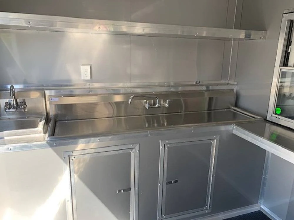 971-8.5-x-40-white-bbq-gooseneck-concession-food-trailer-22.webp 8.5' x 40' White BBQ Gooseneck Concession Food Trailer