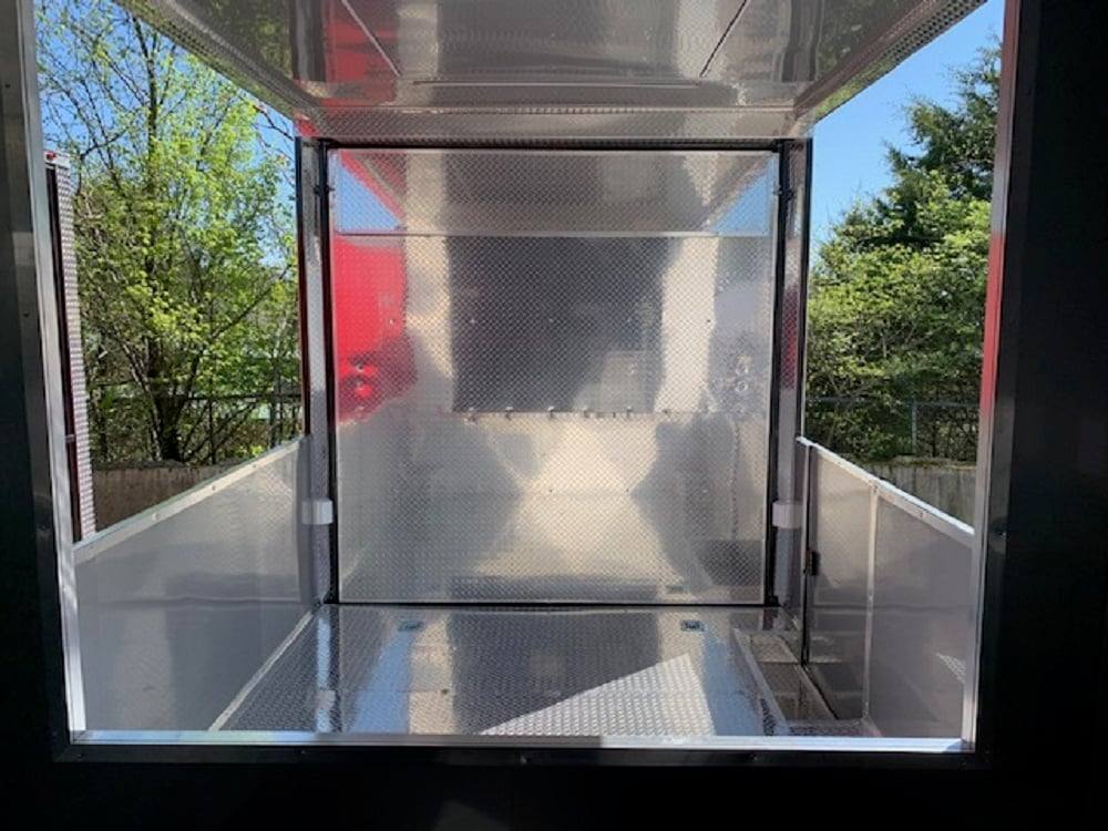 971-8.5-x-40-white-bbq-gooseneck-concession-food-trailer-25.jpg 8.5' x 40' White BBQ Gooseneck Concession Food Trailer