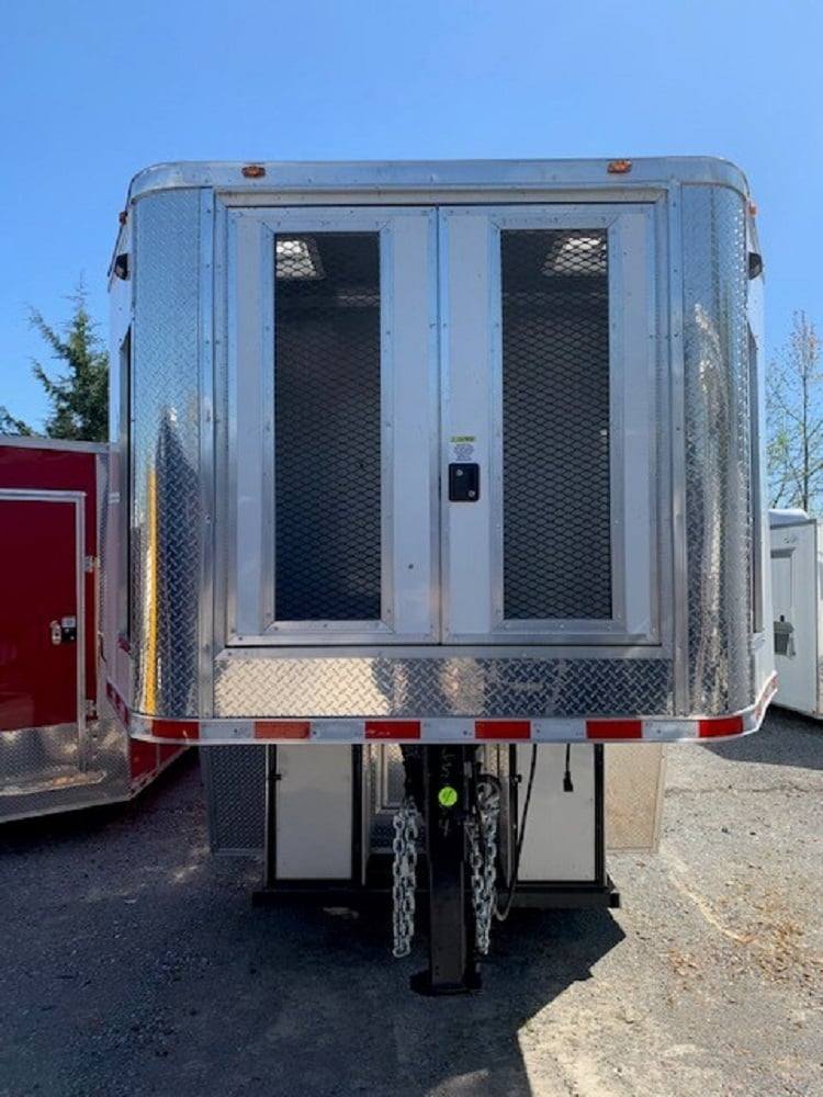 971-8.5-x-40-white-bbq-gooseneck-concession-food-trailer-4.jpg 8.5' x 40' White BBQ Gooseneck Concession Food Trailer