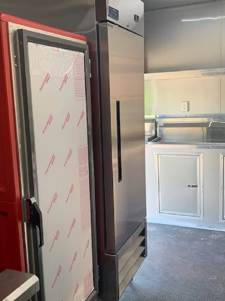 972-8.5-x-40-white-bbq-gooseneck-concession-food-trailer-with-appliances-19.webp 8.5' x 40' White BBQ Gooseneck Concession Food Trailer with Appliances
