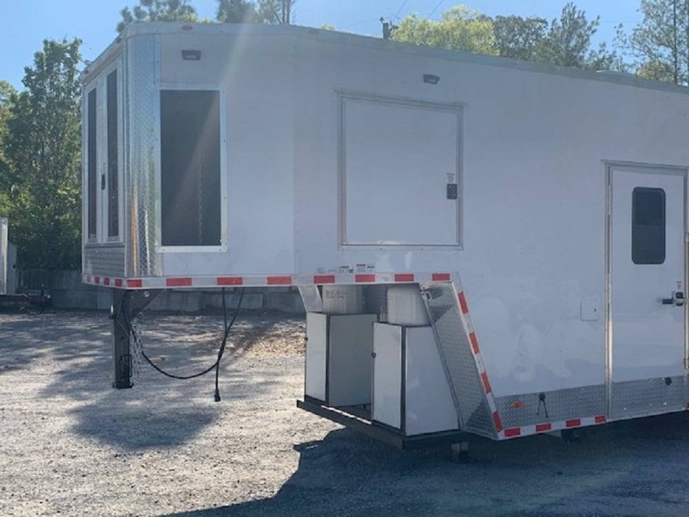 972-8.5-x-40-white-bbq-gooseneck-concession-food-trailer-with-appliances-27.jpg 8.5' x 40' White BBQ Gooseneck Concession Food Trailer with Appliances