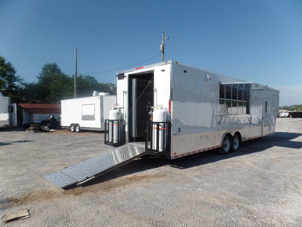 973-8.5-x-40-white-goose-neck-event-concession-food-trailer-with-appliances-26.jpg 8.5' x 40' White Goose Neck Event Concession Food Trailer With Appliances